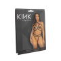 Стрепы-портупея с чокером Leg Avenue Satin elastic harness teddy, One size, Black