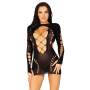(SALE) Leg Avenue Long sleeve cut out mini dress Black O/S