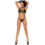 Виниловый тедди Leg Avenue Teddy with strappy open back One size Black