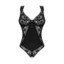 Кружевное боди Obsessive Donna Dream crotchless teddy M/L Black, открытый доступ