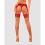 Чулки под пояс с широким кружевом Obsessive Lacelove stockings M/L