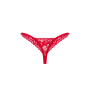 Кружевные стринги Obsessive Lacelove thong XL/2XL Red, низкая посадка