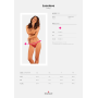 Кружевные стринги Obsessive Lacelove thong XL/2XL Red, низкая посадка
