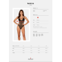Прозрачное боди Obsessive Selinne teddy XS/S Black, мелкая сетка, двойные бретели