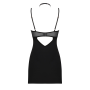 Сорочка Obsessive Selinne chemise & thong M/L Black, стринги, двойные бретели