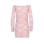 Прозрачная сорочка с длинным рукавом Passion YOLANDA CHEMISE XXL/XXXL, pink, трусики