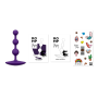 Анальные бусы Romp Amp Dark Purple, силикон, макс. диаметр 2,6 см