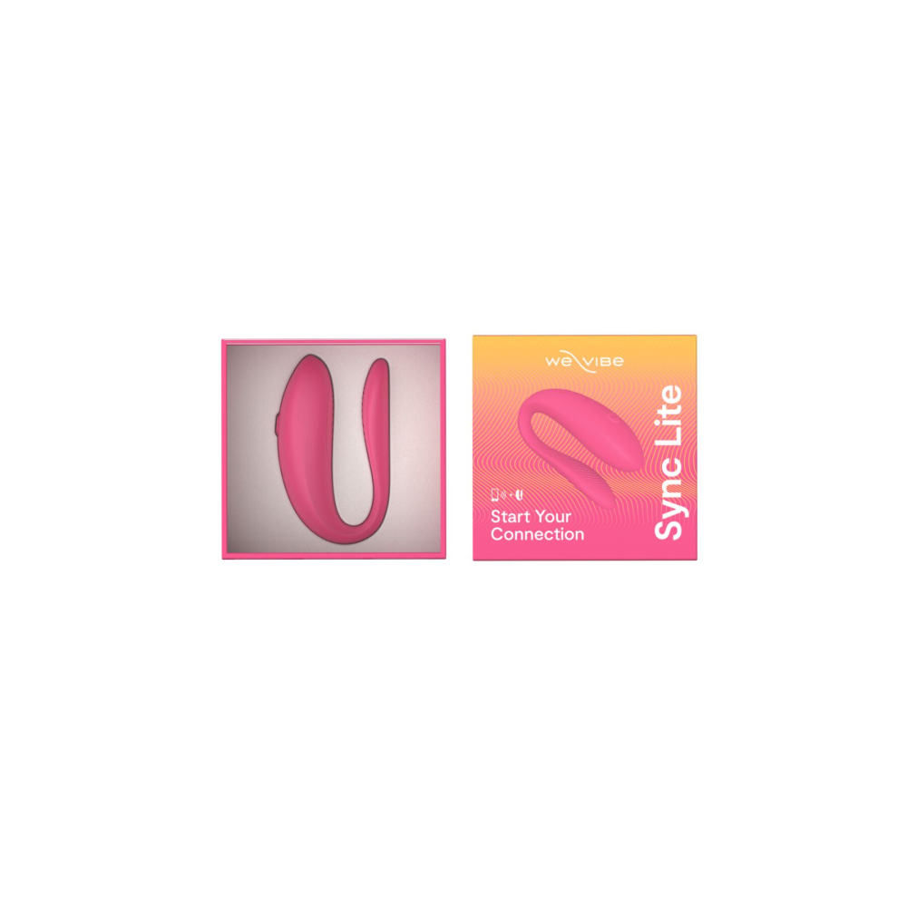 Смарт-вибратор для пар We-Vibe Sync Lite Pink, 10 виброрежимов, можно совмещать с проникающим сексом