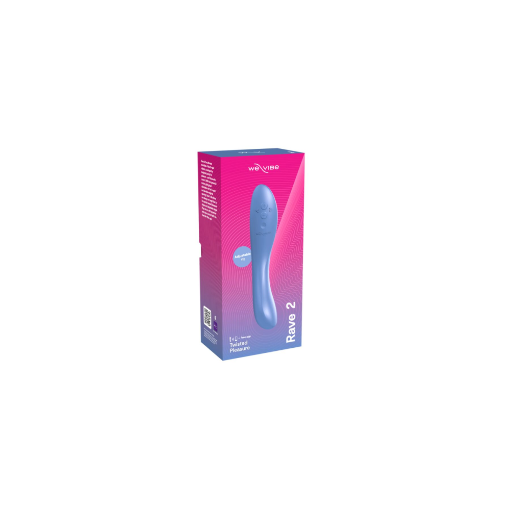 Смарт-вибратор We-Vibe Rave 2 Twisted Pleasure Blue, для точки G и входа во влагалище, 2 мотора