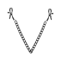 Зажимы для сосков Bedroom Fantasies: Nipple Clamps with Chain, черные