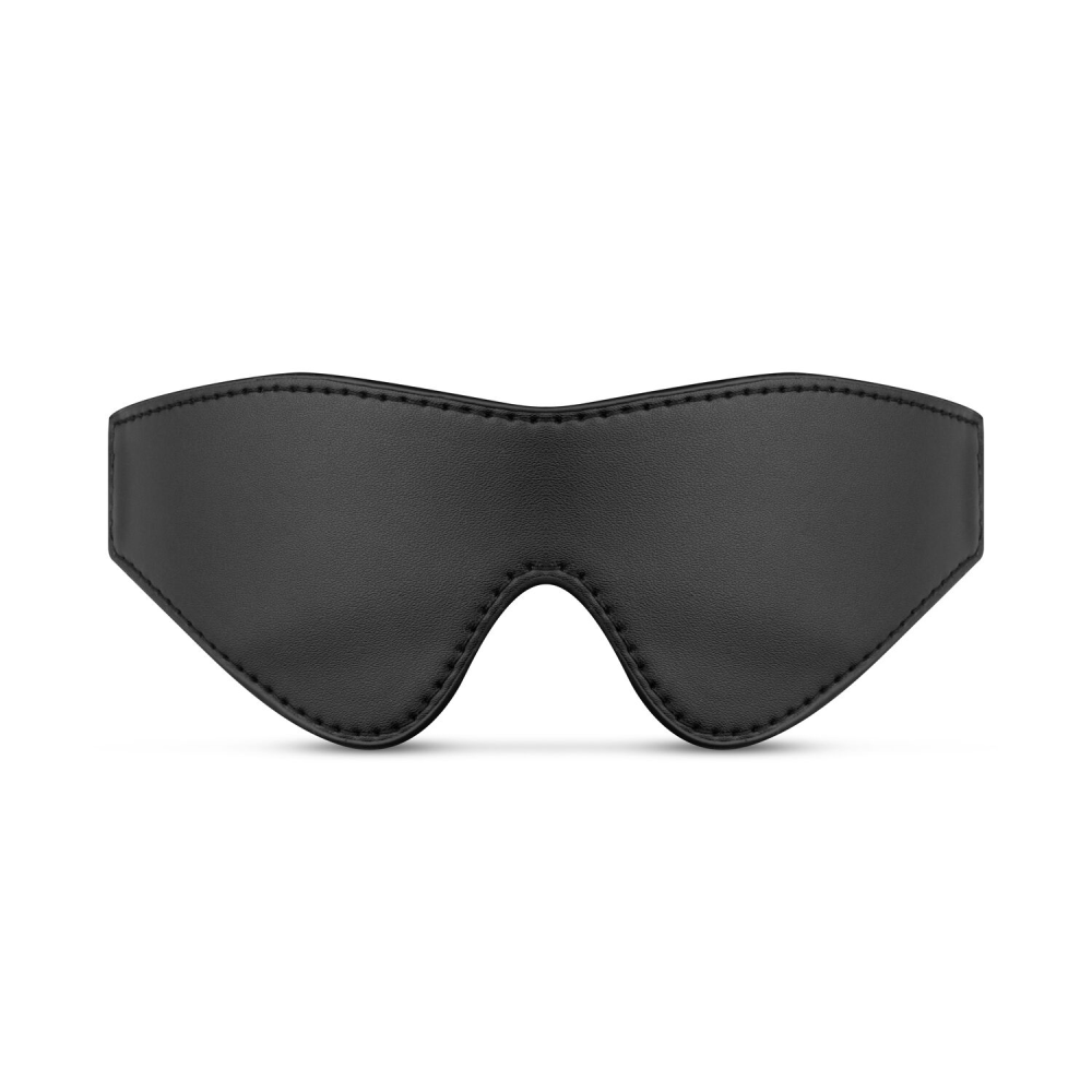 Маска Bedroom Fantasies: Faux Leather Blindfold, черная