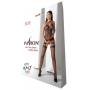 Бодистокинг с множеством бретелей Passion BS095 One Size, black, имитация пояса и чулок, с доступом