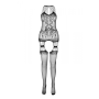 Бодистокинг с множеством бретелей Passion BS095 One Size, white, имитация пояса и чулок, с доступом