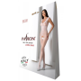 Бодистокинг с крыльями Passion BS098 One Size, white, средняя сетка, открытый доступ