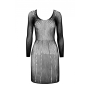 Полупрозрачное мини-платье Passion BS101 One Size, white, рукава-митенки