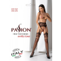 Эротические колготки-бодистокинг с плетением на бедрах Passion S030 One Size, red, цветочный узор