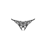 Трусики кружевные с доступом Passion Exclusive VIOLANTE THONG L/XL, black