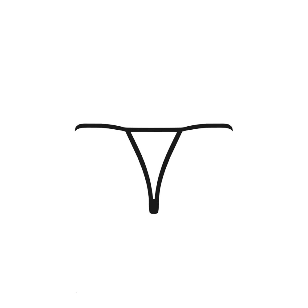 Трусики кружевные с доступом Passion Exclusive VIOLANTE THONG XXL/XXXL, black