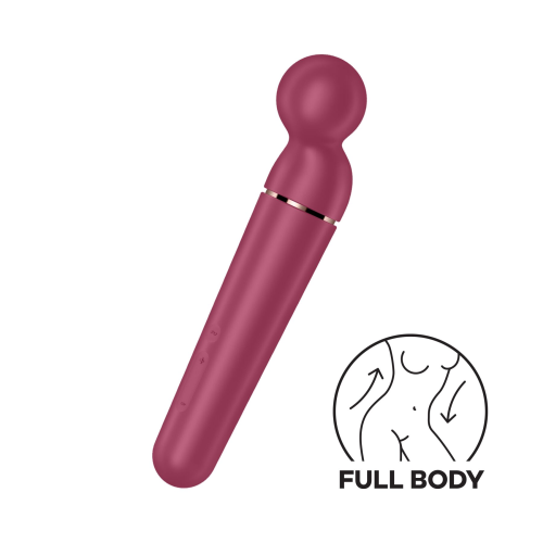 Вибромассажер Satisfyer Planet Wand-er Berry/Rosegold, очень мощный, беспроводной Вибромассажер Satisfyer Planet Wand-er Berry/Rosegold, очень мощный, беспроводной