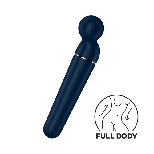Вибромассажер Satisfyer Planet Wand-er Blue/Rosegold, очень мощный, беспроводной Вибромассажер Satisfyer Planet Wand-er Blue/Rosegold, очень мощный, беспроводной