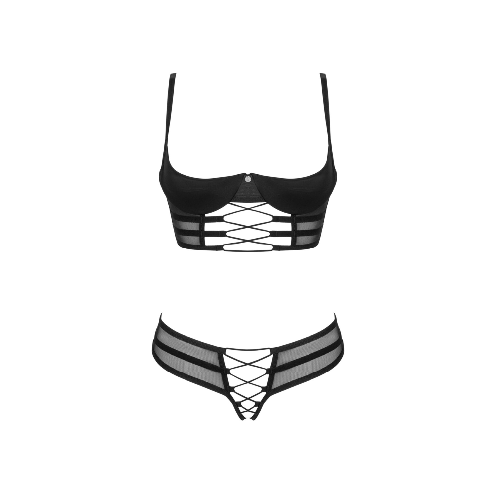 Комплект Obsessive Roxelia 2-pcs crotchless set M/L