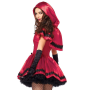 Эротический костюм Красной шапочки Leg Avenue Gothic Red Riding Hood S, платье, накидка