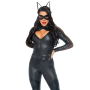 Эротический костюм супергероя-кошечки Leg Avenue Wicked Kitty L, комбинезон, пояс, маска, ушки