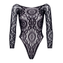 Эротическое боди-бодистокинг Leg Avenue Snap crotch thong back teddy Black S/M