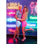 Виниловое мини-платье Leg Avenue Pink vinyl mini dress S, розовое