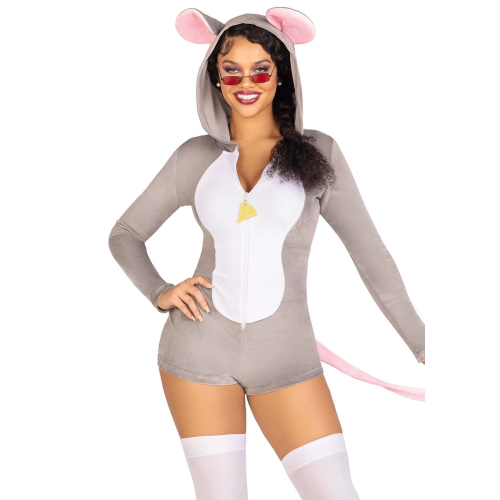 Комбинезон-костюм мышки Leg Avenue Comfy Mouse M, с капюшоном