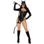 Эротический костюм кошечки Leg Avenue Fierce Feline L, боди, пояс с подвязкой, маска кошки