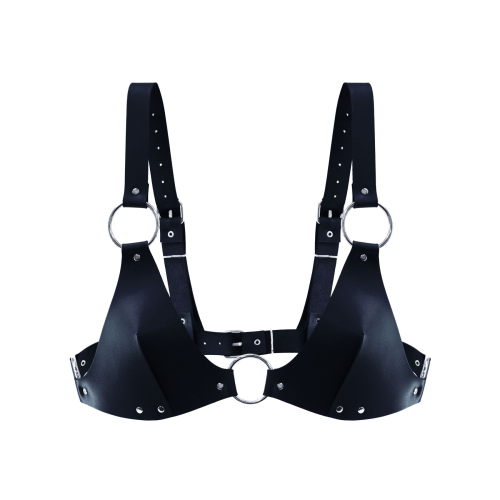 Лиф из натуральной кожи Feral Feelings - Bikini Top Black