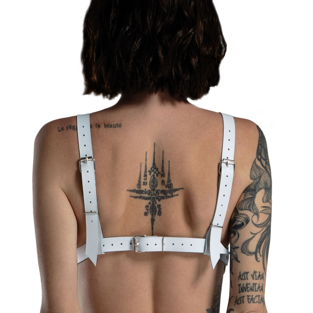 Лиф из натуральной кожи Feral Feelings - Bikini Top White