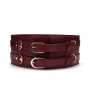 Кожаный пояс для бондажа Liebe Seele Wine Red Waist Cuff, S Size