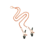 Ошейник с зажимами для сосков Liebe Seele Rose Gold Memory Collar with Nipple Clamps