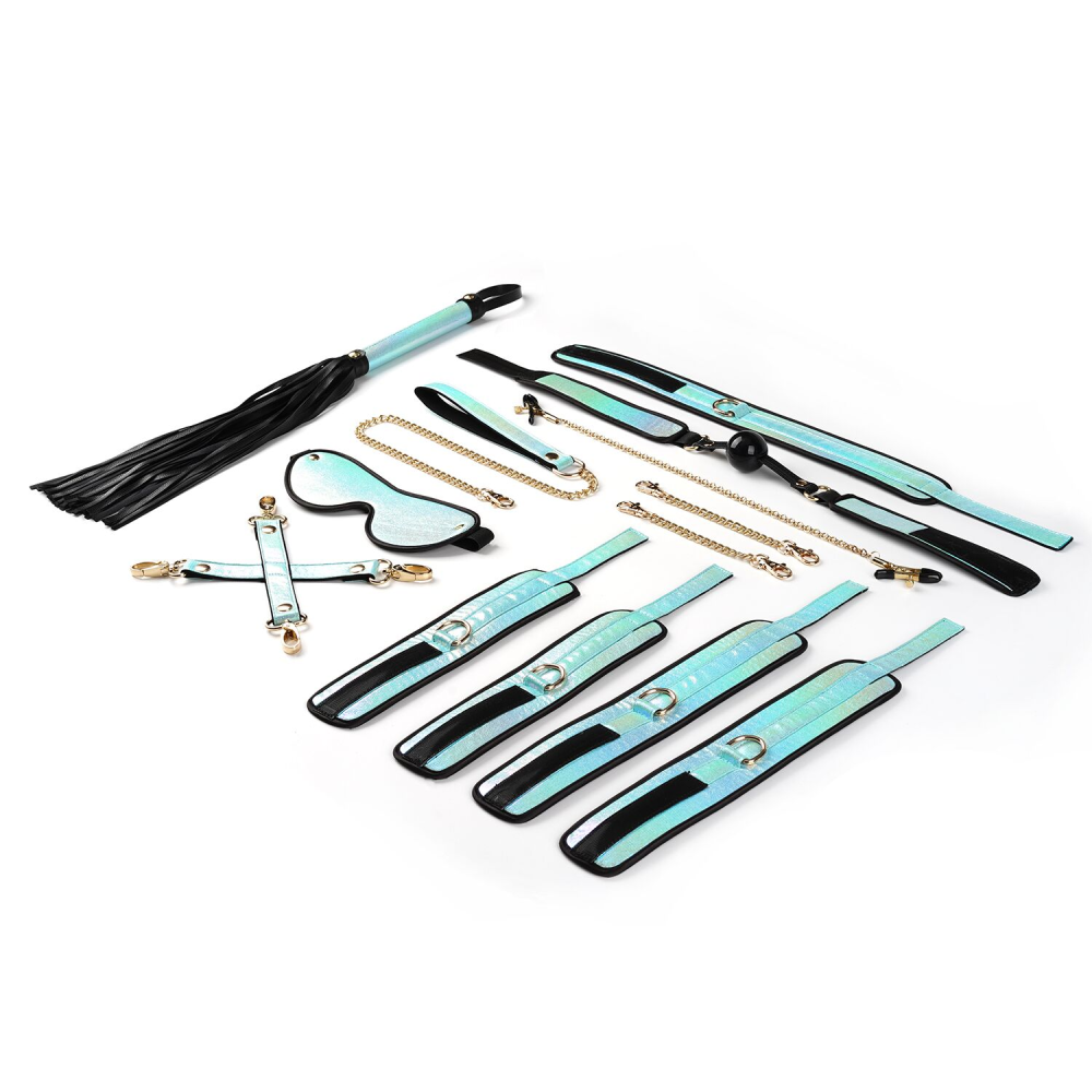 БДСМ-набор Liebe Seele Vivid Sky 8 Pieces Set, 8 аксессуаров, экокожа на бархатной основе