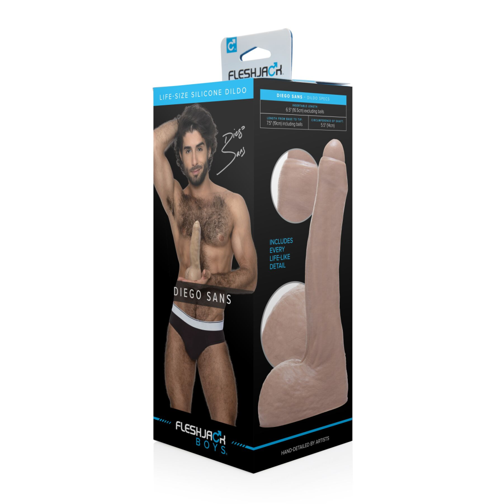 Фаллоимитатор Fleshjack Boys: Diego Sans Dildo, по слепку пениса порноактера