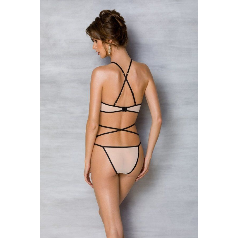 Комплект белья Passion CHIKA SET, XXL/XXXL, cream, топ, трусики