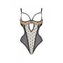 Эротическое боди Passion MARINA BODY, L/XL, beige, с открытыми чашками