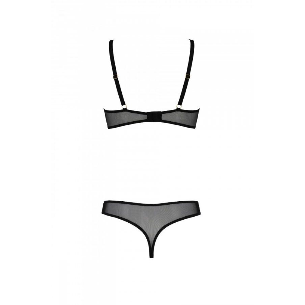 Эротическое боди Passion MARINA BODY, L/XL, beige, с открытыми чашками