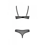 Эротическое боди Passion MARINA BODY, L/XL, black, с открытыми чашками