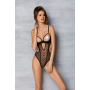 Эротическое боди Passion MARINA BODY, L/XL, black, с открытыми чашками