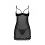 Эротический пеньюар Passion MARINA CHEMISE, XXL/XXXL, black