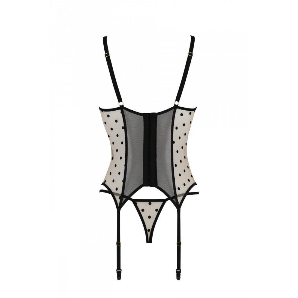 Корсет Passion MARINA CORSET, XXL/XXXL, beige, с открытыми чашками