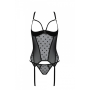 Корсет Passion MARINA CORSET, S/M, black, с открытыми чашками