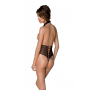 Эротическое боди Passion TRISHA BODY, S/M, beige, с открытыми чашками