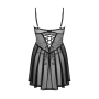 Эротический комплект Obsessive Chemeris babydoll & thong XL/2XL, пеньюар и стринги