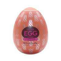 Мастурбатор-яйцо Tenga Egg Cone, плотный TPE, пробник лубриканта 5 мл