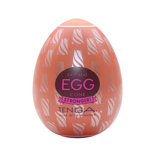Мастурбатор-яйцо Tenga Egg Cone, плотный TPE, пробник лубриканта 5 мл