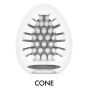 Мастурбатор-яйцо Tenga Egg Cone, плотный TPE, пробник лубриканта 5 мл